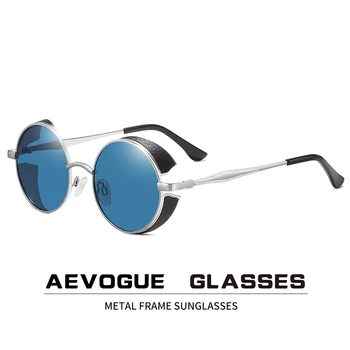 

AEVOGUE New Fashion Vintage Steampunk Sunglasses Men Metal Round Steampunk UV400 Unisex AE0880