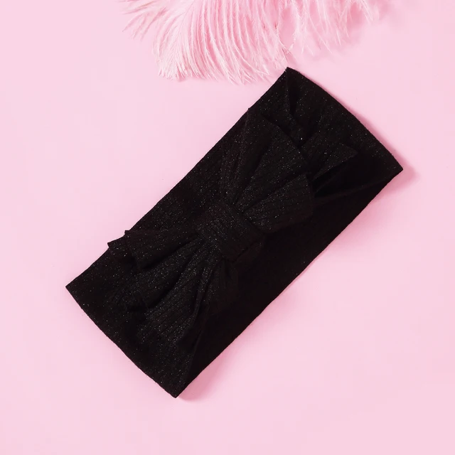 1pcs Solid Color Bowknot Baby Headband Elastic Turban Hairband Baby Girl Headbands Hair bands for Baby Girls Hair accessories A2NSNSFB-9689-15