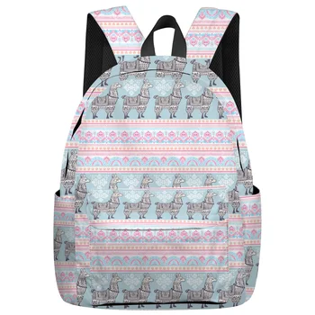 

Alpaca Animal Bohemian Backpack College Students Laptop Backpack Book Bag Casual School Bag