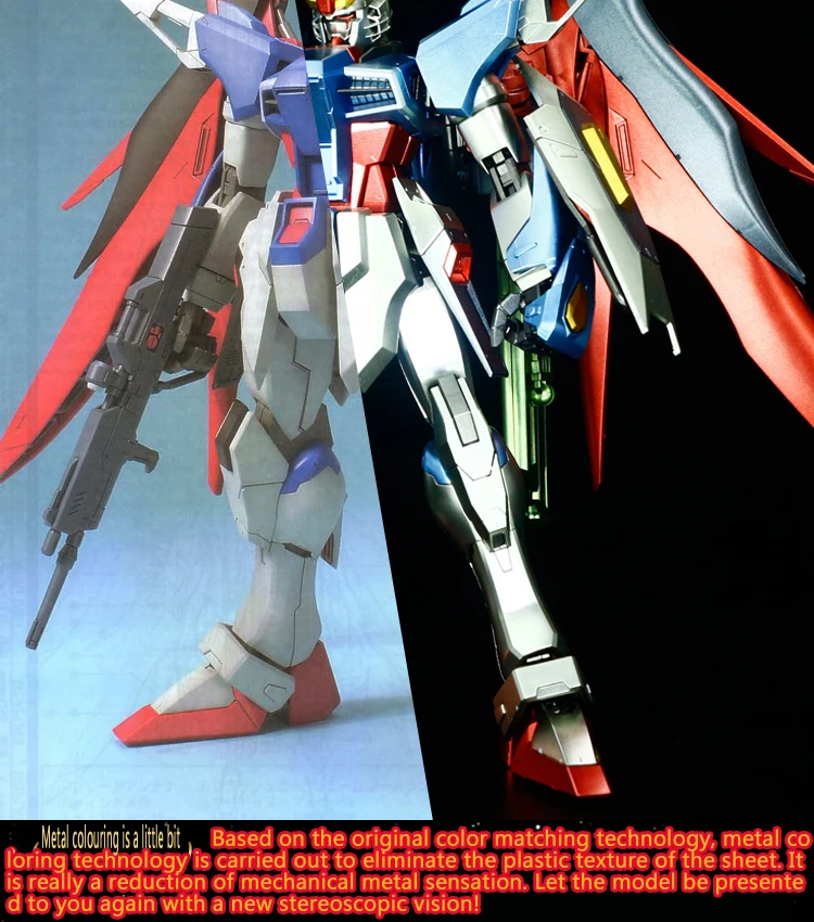 BANDAI MG 1/100 ZGMF-X42S Destiny Gundam металлический Цветной сборные модели, Детские кубики, игрушки для мальчиков игрушки Фигурки