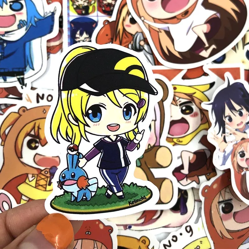 50 шт. Himouto ботинки для костюмированной вечеринки для косплея Умару-тян»; граффити наклейки аниме наклейки для скейтборда элементы стайлинга для ноутбука и автомобиля Чемодан Водонепроницаемый наклейки для подарка
