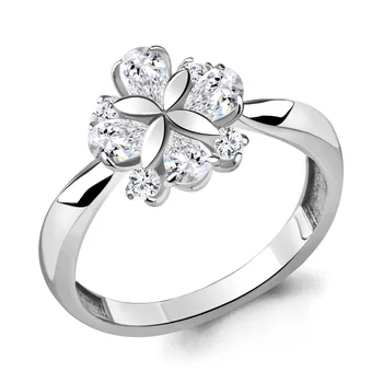 

Ring AQUAMARINE with cubic, silver 925