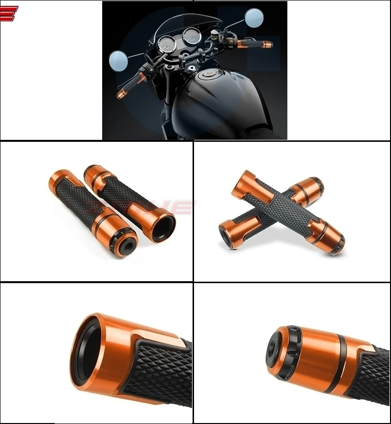 Мотоцикл Универсальный accessories7/" 22 мм мотоцикл рукоятка шапки/руль GripsFor YAMAHA SR400 YZF R125 YZ125 PW50 YZ450F