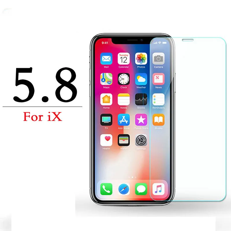 10 шт./партия 9H закаленное стекло для iphone XS MAX XR XS 5 5S 5c 6 6s 4S 4 Взрывозащищенная защитная пленка для экрана для iphone 7 8 Plus - Цвет: For iphone X