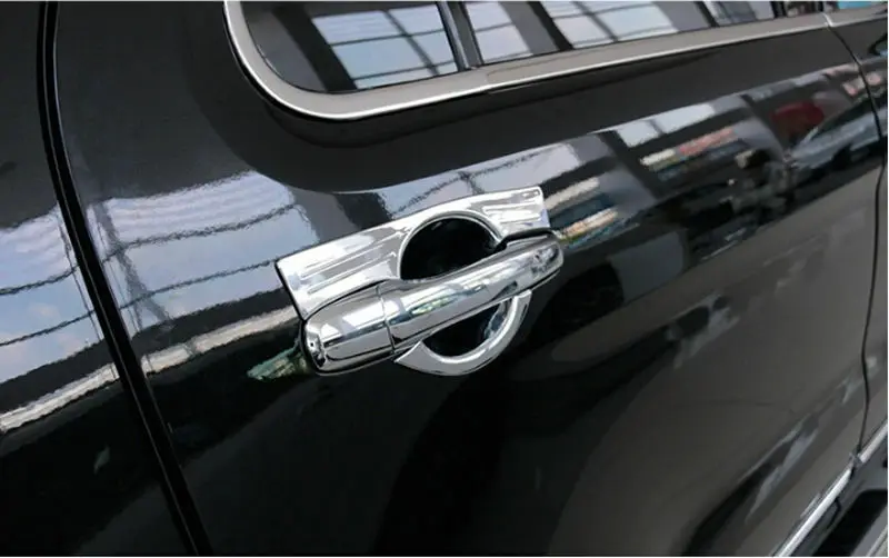 Для Ford Explorer 2011- ABS Хромированная боковая дверная ручка Чаша Крышка отделка 4 шт