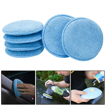

Applicator Waxing Cleaning Sponge Polish Pad Microfiber Reusable 5inch