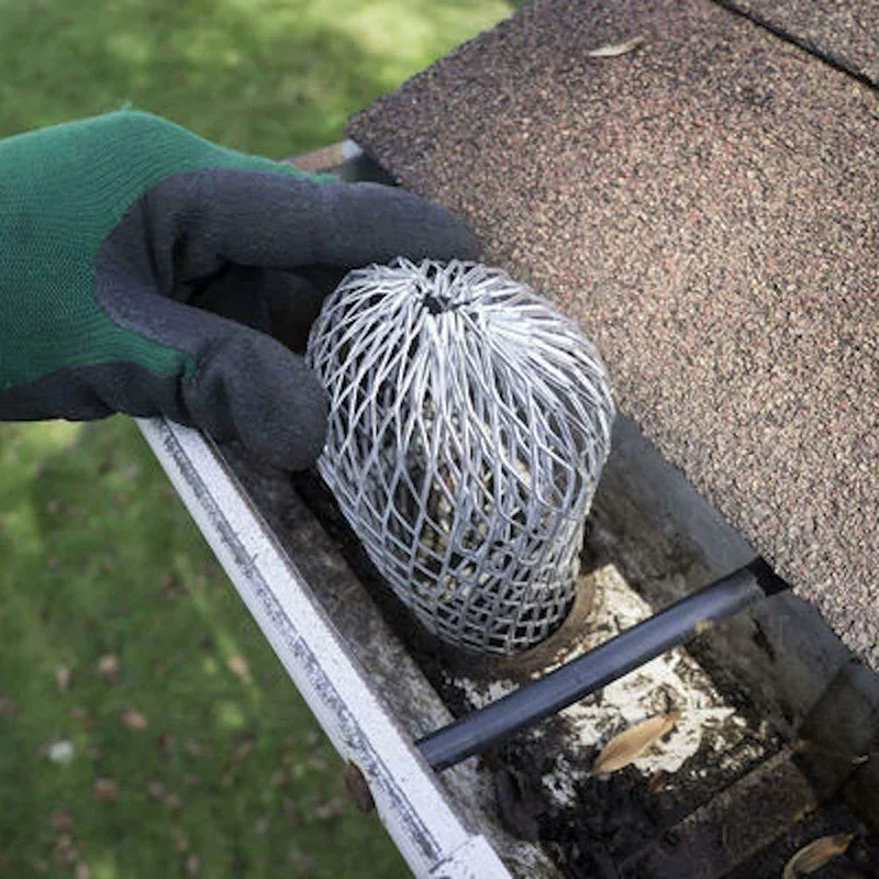 

4Pcs Gutter Guard Downspouts Filter Strainer Preventing Leaf Debris Branches Roof Moss from Clogging the Pipes THIN889
