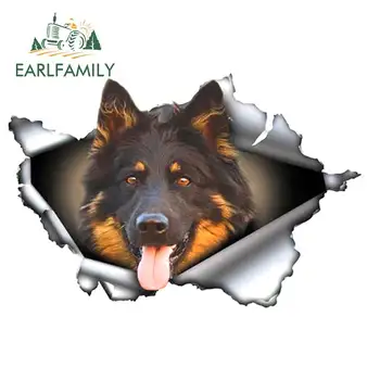 

EARLFAMILY 13cm x 8.7cm Chodsky Pes Car Sticker Torn Metal Decal Reflective Stickers JDM Bohemian Shepherd Decals Car Styling