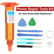9 шт. Универсальный сменный мобильный телефон ПК планшет сенсорный экран Стекло Инструменты для ремонта w/5g клей УФ клей для iPhone для Xiaomi