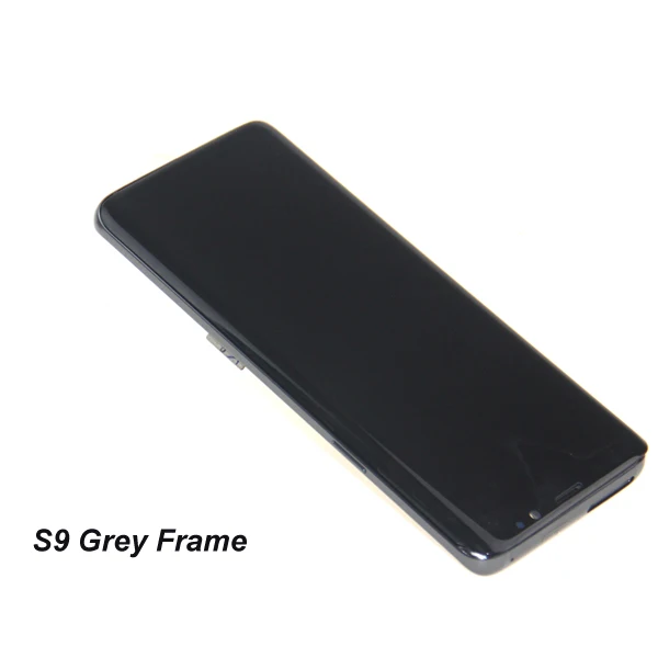AMOLED дисплей Замена для SAMSUNG Galaxy S9 ЖК сенсорный экран дигитайзер S9 плюс ЖК G965 экран с рамкой - Цвет: S9 Grey Frame