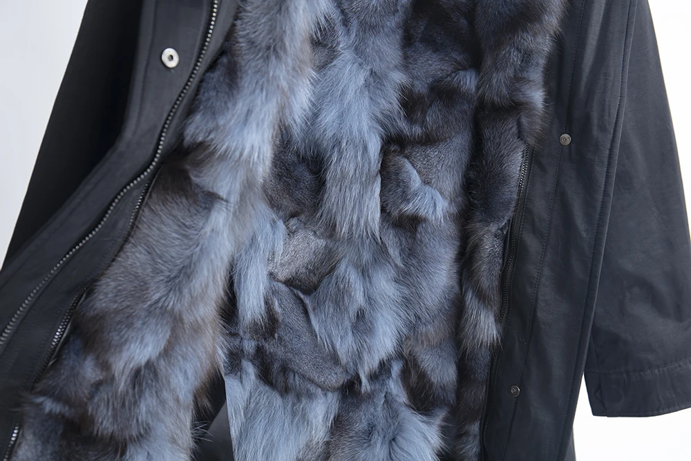 new winter coat women parka real fur lining real fox fur collar hooded real fur coat hooded thick warm waterproof parkas