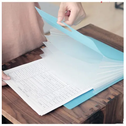 

Portable Organ Bag Document Bag File Folder Expanding Wallet 6 Grid A4 Organizer Paper Holder Office School Supplies Gift