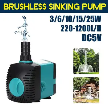 

220V Ultra-Quiet Submersible Water Pump Fountain Pumps Filter Fish Pond Aquarium Water Pump Tank Fountain 3.5/6/10/15/25W