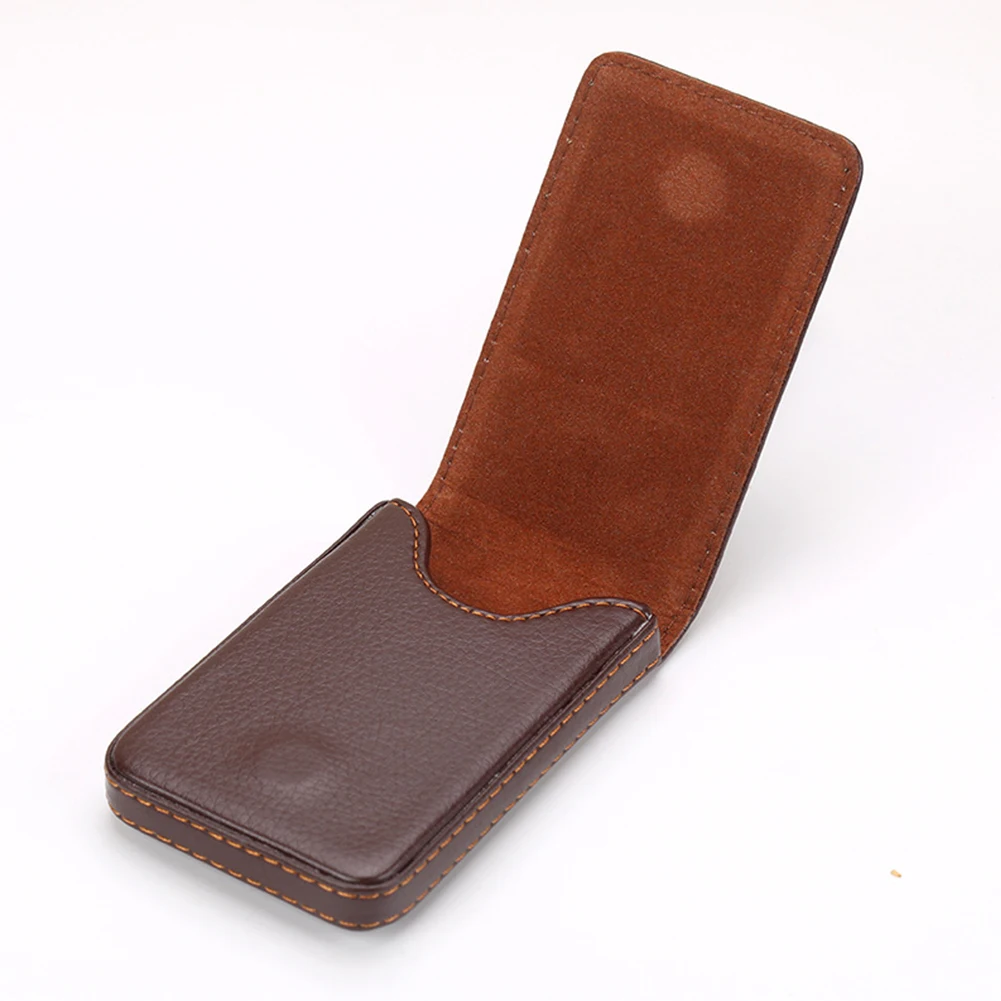 Pocket Wear Resistant Gift Push Type Business Card Holder Fashion Large Capacity With Magnetic Shut Case PU Leather Multipurpose