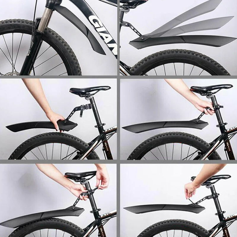 2 шт горный велосипедный брызговик велосипедный передний и задний пластиковый комплект крыльев подходит для 24-29 дюймов горный велосипед
