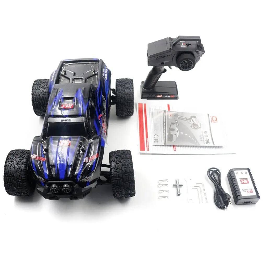 1031-Lipo/NiMH/1035 1:10 2,4G 4WD RC Гусеничный Автомобиль матовый пульт дистанционного управления большая нога Off-модель дорожного транспортного средства RTR игрушка для детей подарок - Цвет: 1031-NiMH Blue