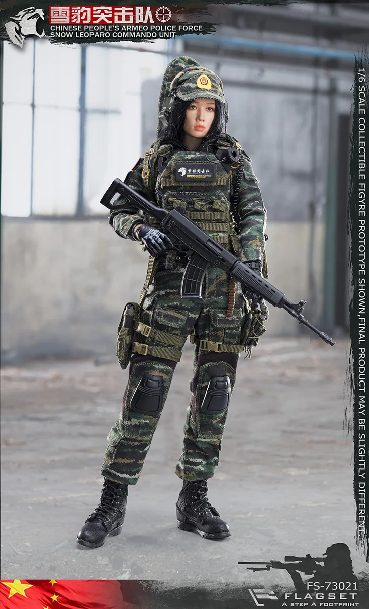 FLAGSET FS-73021 1/6 китайский снег LEOPARO COMMANDO блок женский Снайпер 12 дюймов Коллекционная Фигурка Косплей куклы Хобби подарок