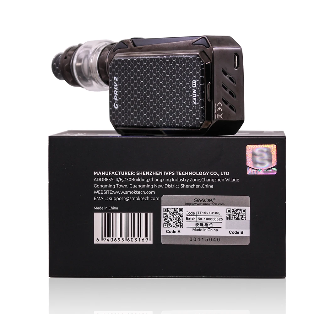 Комплект SMOK G PRIV 2, люкс издание, GPRIV 230 Вт, электронная сигарета, сенсорный экран, Vape, коробка, мод V12, Prince, атомайзер, VS X-PRIV