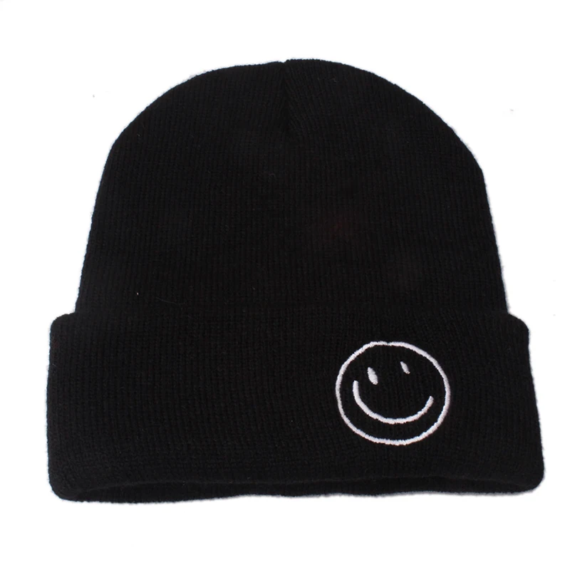 Улыбка детская зимняя шапка Skullies удлиненные шапочки вязаные для детей Детские шапки вязаные однотонные детские шапки шапочки для волос