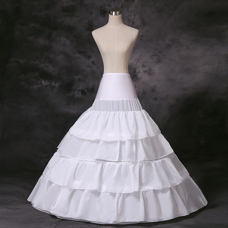 

Свадебная Нижняя юбка для невесты, косплевечерние, обручи из кринолина, комбинации с большой талией, 3 обруча, 4 оборки