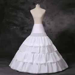 Wedding Bridal Petticoat Underskirt Cosplay Party Hoops Crinoline Slips Large Waist 3 Hoops 4 Ruffles