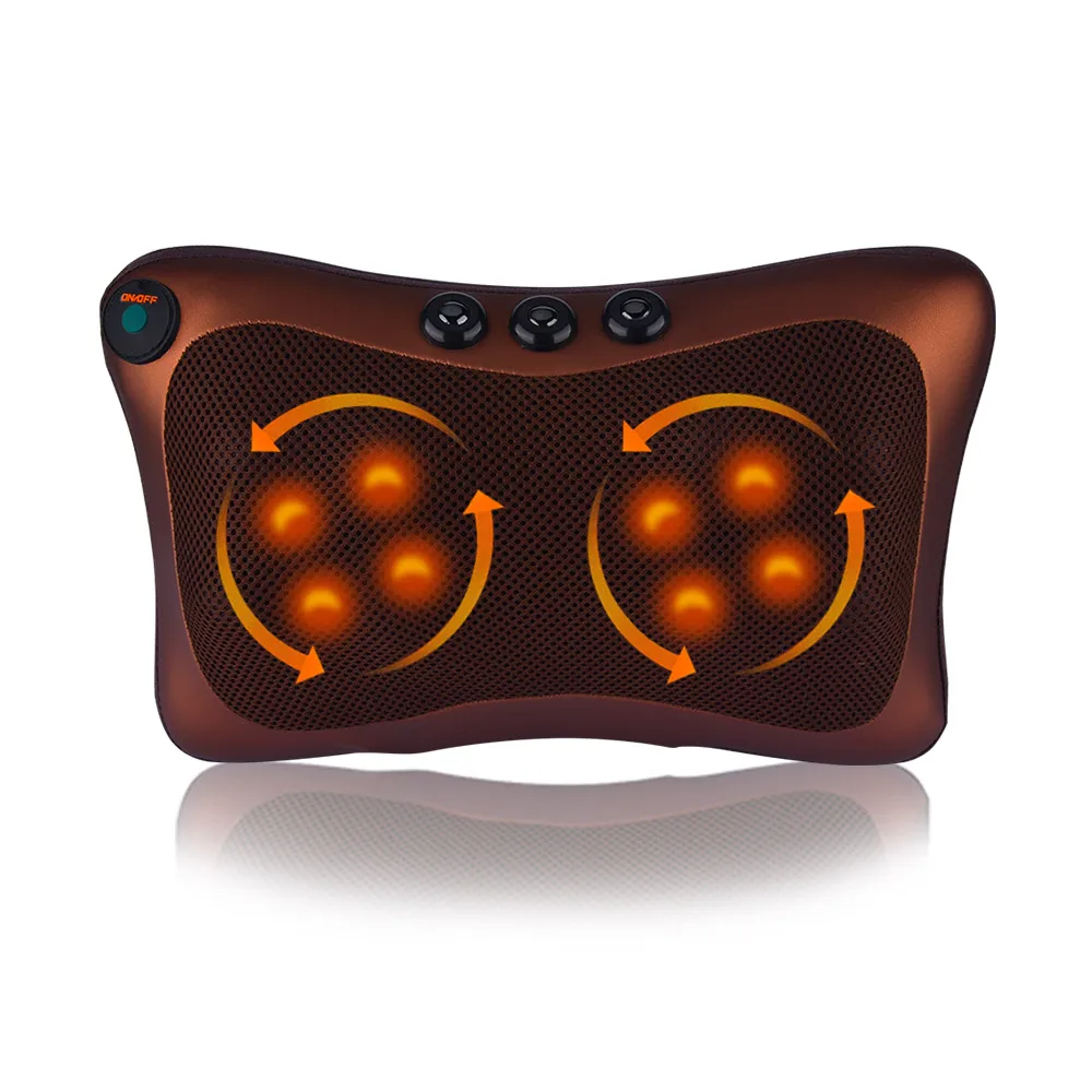 

Head Neck Massager Neck Back Waist Body Electric Multifunctional Massage Bed Pillow Car Home Cervical Shiatsu Massage Table