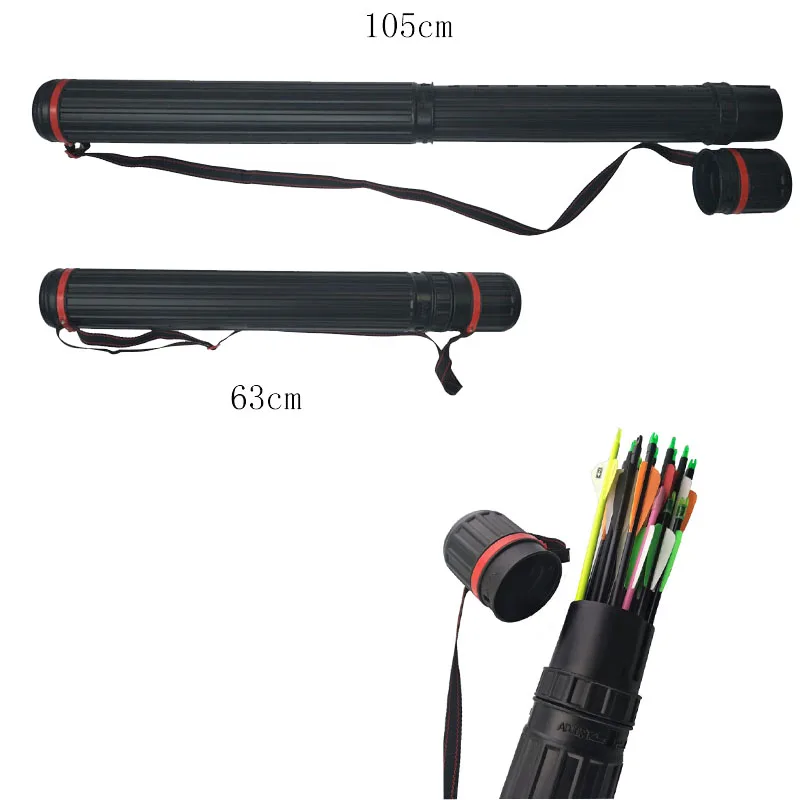 

Archery Arrow Tube Telescopic Holder Arrow Quiver Bag 63-105cm Arrow Scroll Holder Hunting Accessories
