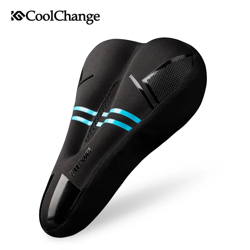 

CoolChange Reflective Cycle Bike Seat Cover Shockproof Sponge Gel Soft Cycling Bicycle Seat Cushion Cover to Bicycle Saddle