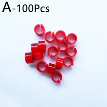  100Pcs 8mm Bird Pigeon Foot Ring Identification Ring Laser Lettering Never Fade Freedom Of Action Poultry Ring Bird Carry 
