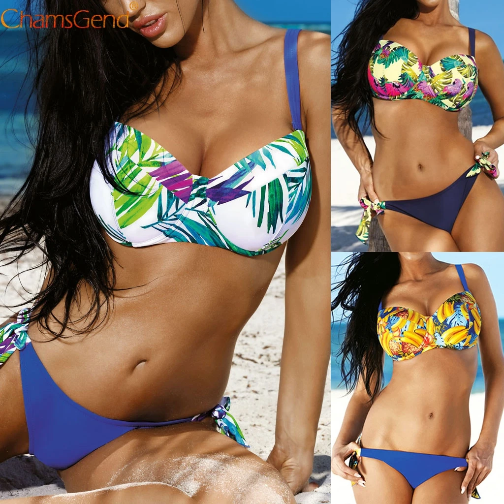 

Plus Size Bikinis new style Push Up Padded Large Cup Swimwear Women Low Waist Swimsuit Bathing Summer Brazilian Beachwear 2020