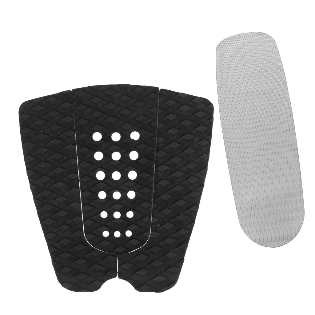 Long Lasting Surf Traction Pad  Surfboard Stomp Pads Grip for Surfboard  Skimboards Longboards Black Grey