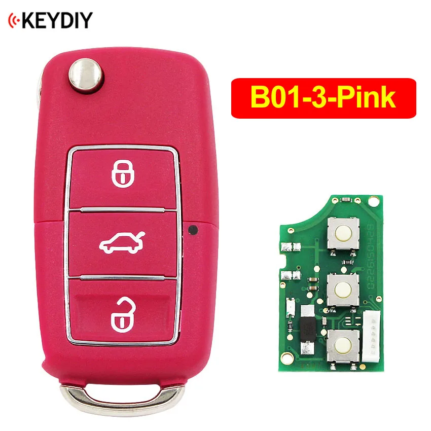 3 кнопки дистанционного Управление Key b-серия для KD900 KD900+ URG200 мини KD KD-X2 B01-3-Luxury B01-3 цвет: черный, синий, желтый, розовый, зеленый цвет