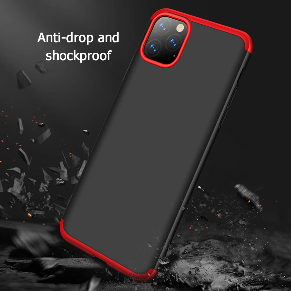 Для Apple iPhone 11 Pro Max чехол для телефона Роскошный 360 градусов, ПК матовый защитный противоударный для iPhone 5 6 7 8 Plus X XS XR Max