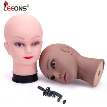 

Leeons African Bald Mannequin Training Head With Stand Cosmetology Practice Bald Training Head Afro Bald Mannequin Training Head