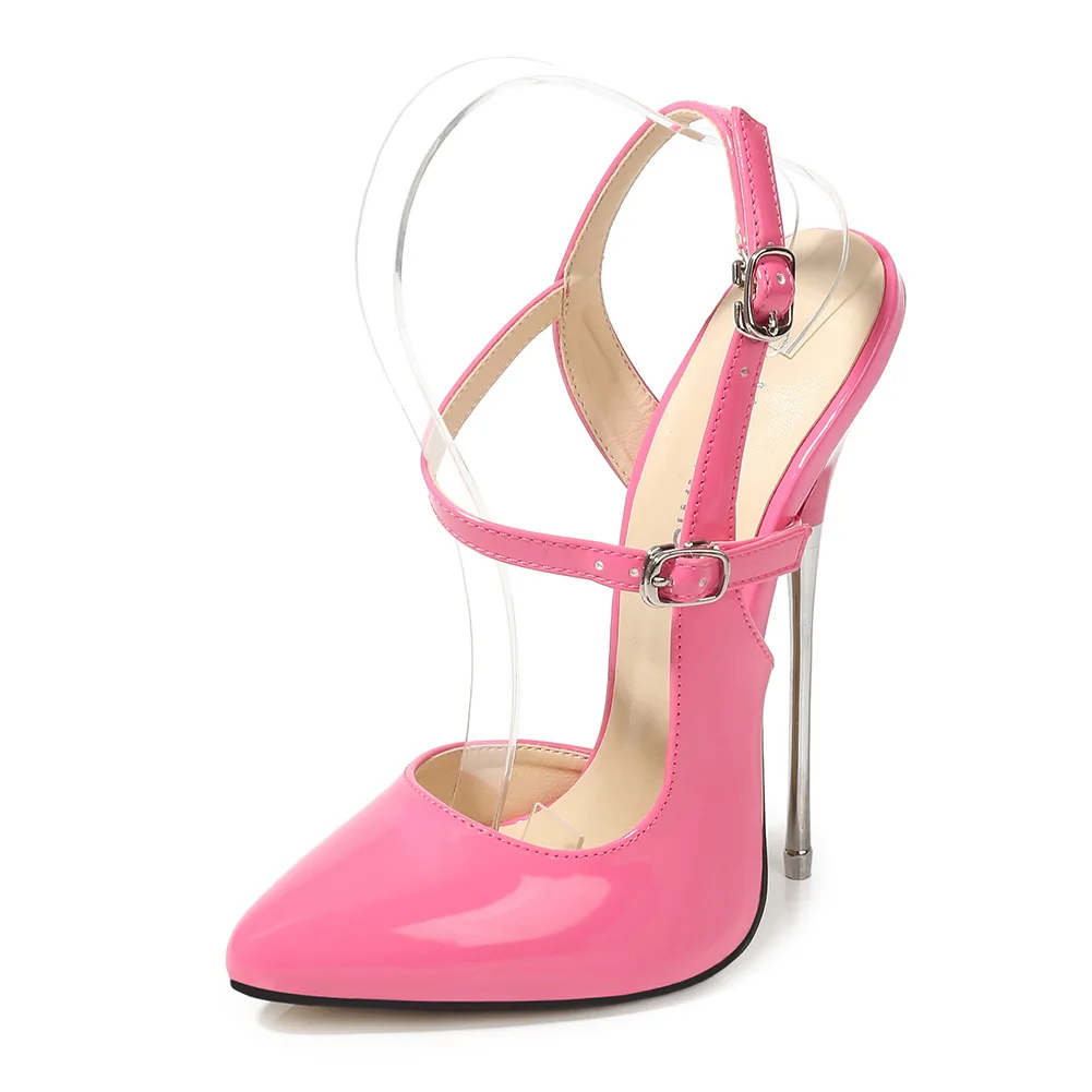MCLUBGIRL/женские тонкие туфли красные женские туфли на высоком каблуке для ночного клуба; пикантные туфли-лодочки на очень высоком каблуке от производителя; WZ - Цвет: pink