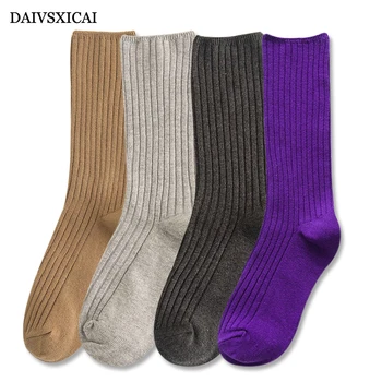 

3pairs/lot=6pieces Cotton Straight Socks Classic Female Solid Color Socks Woman Breathable Sweat Ladies Socks