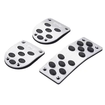 

Auto Manual Car Pedal Cover Pad Non-Slip Brake Pedals Cover Pads Silver Tone Black Car Styling Universal