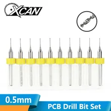 XCAN 10 шт./компл. 0,5 мм карбида печатной платы сверла мини фрезерный станок с ЧПУ под названием Matrix Body diamond cutter PDC набор для печатных плат для бурения