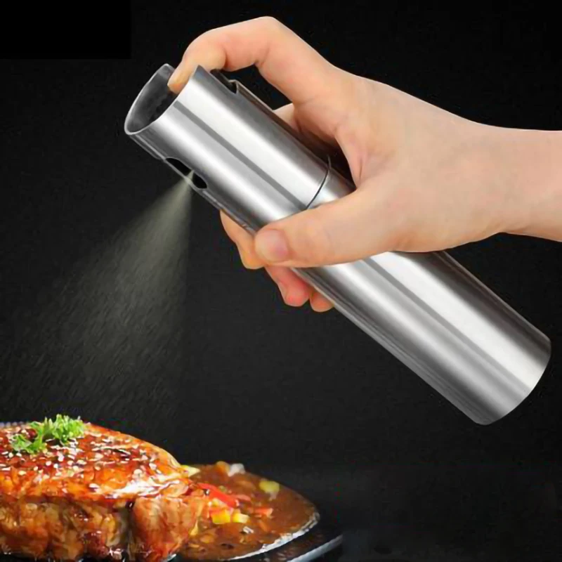 Stainless Steel Olive Oil Spray Bottle Oil Vinegar Spray Bottles Water Pump Gravy Boats Grill BBQ Sprayer BBQ Kitchen Tools
