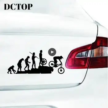 

13*31CM Interesting Evolution Sticker Bike Mountain Downhill Cartoon Car Stickers Personalized Vinyl Reflective Window Decals