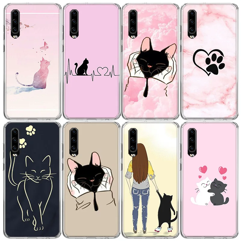 Custodia Per Telefono Loving Cat Per Huawei P50 P40 Pro P30 Lite P20 P10 Mate 10 20 Lite 30 40 Pro Cover Coque Shell