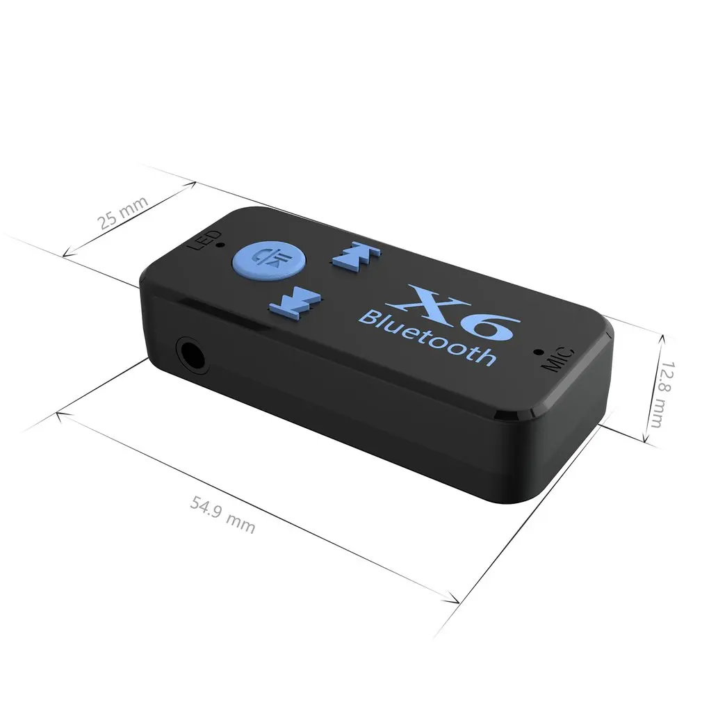 Автомобильный Bluetooth X6 музыкальный ресивер адаптер 3,5 мм разъем беспроводной громкой связи автомобильный комплект с TF кард-ридером функция