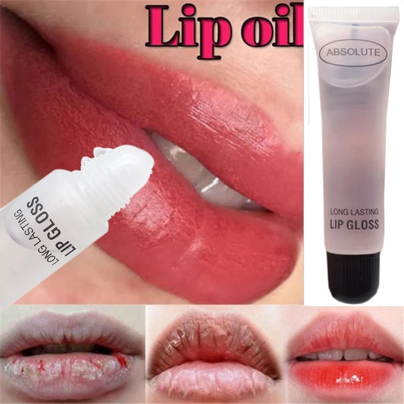 Sexy Clear Lip Oil Moisturizer Lip Gloss Long Lasting Liquid Lipstick Big Lips Pump Transparent gloss Clear Oil