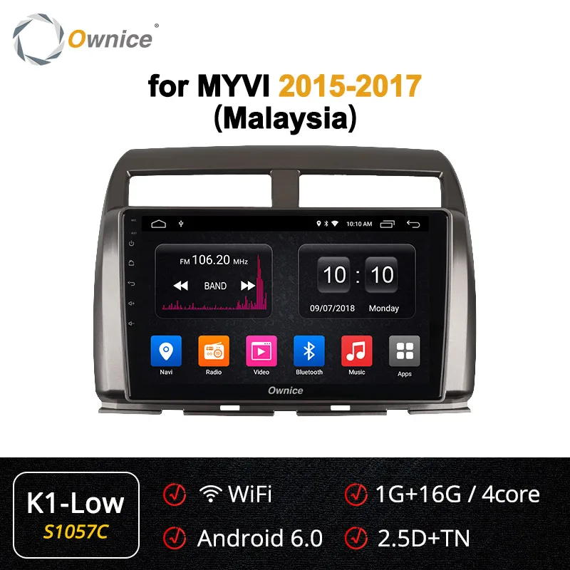 S1057 K1 LOW Ownice 2 Din Android 9,0 Восьмиядерный для Малайзии MYVI- k3 k5 k6 Автомобильный gps навигатор 4G LTE 360 панорама DSP SPDIF - Цвет: S1057 K1 LOW