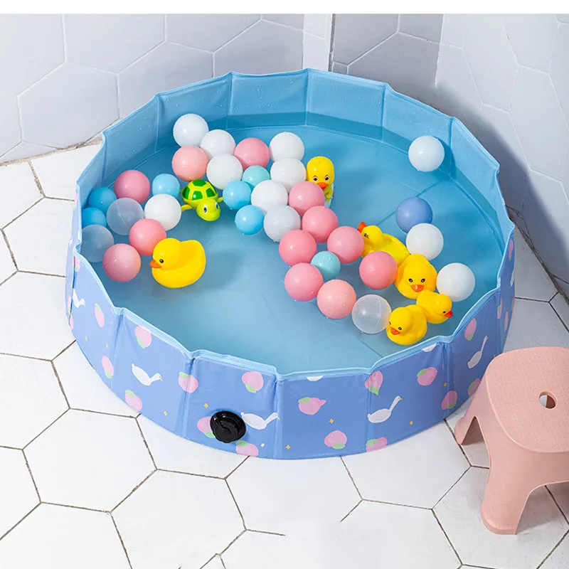 

80*20CM Multifunctional Children's Swimming Pool Toy Baby Indoor Sand Ocean Ball Game Pool Folding Bobo Ball Fishing Pool Gift