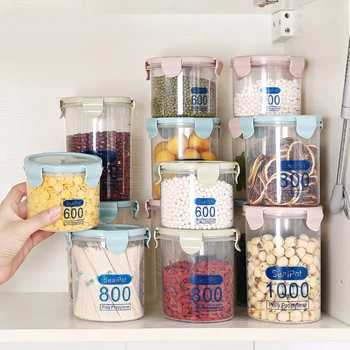 

Cereal Dry Food Storage Container Airtight Leakproof Storage Bottle With Locking Lids Suitable for Cereal Flour Sugar Rice Snack