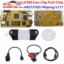 Recém-atualizado v196 para renault pode clipe completo chip de ouro cypress an2131qc reprog v177 pode clipe obd2 ferramenta de diagnóstico interface