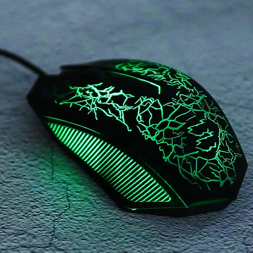 Эргономичная Usb Проводная светящаяся игровая мышь с изменением цветов Rgb светодиодный дыхательный светильник для ПК