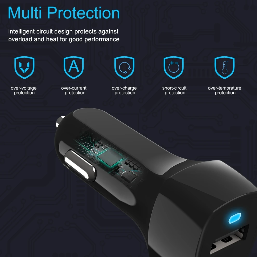 Автомобильное зарядное устройство 2 в 1 USB с кабелем для Samsung S10 S9 Type C кабель Micro