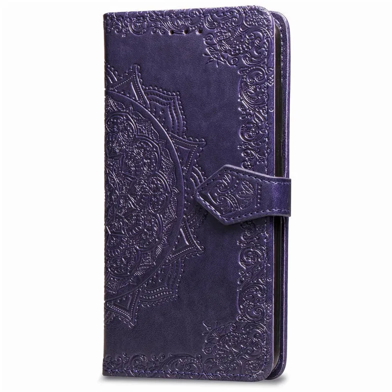 1Purple Кожаный чехол-бумажник для zte Blade V7 Lite V6 Max D6 X7 Z7 Z9 Mini M2 Lite V9 V10 Vita цветочный флип-чехол - Цвет: 1Purple